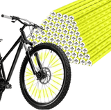 Bicycle Spoke Reflectors 12-Pack 360° Visibility Wheel Reflective Clips for Mountain Road Folding Kids Bike Wheelchair Motorcycle Safety Accessories Yellow
