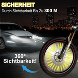 12-Piece Bicycle Spoke Reflectors 3.15in 360-Degree Visibility Safety Clips Yellow