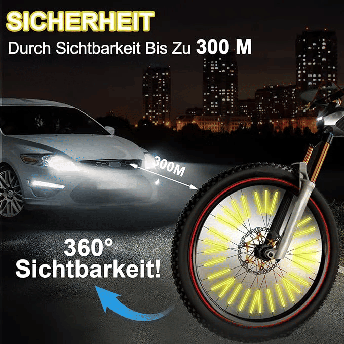 Bicycle Spoke Reflectors 12-Pack 360° Visibility Wheel Reflective Clips for Mountain Road Folding Kids Bike Wheelchair Motorcycle Safety Accessories Yellow
