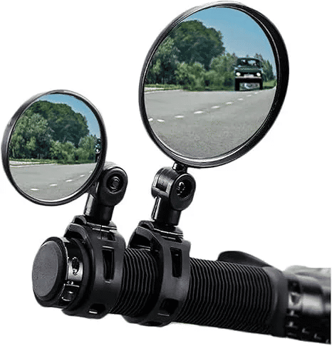 Bike Auxiliary Rearview Mirror Handlebar Mount 360 Degree Adjustable Wide Angle Cycling Mirrors