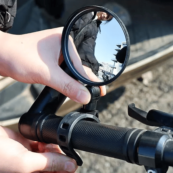 Bike Auxiliary Rearview Mirror Handlebar Mount 360 Degree Adjustable Wide Angle Cycling Mirrors