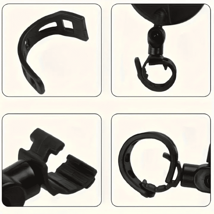 Bike Auxiliary Rearview Mirror Handlebar Mount 360 Degree Adjustable Wide Angle Cycling Mirrors