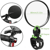 Bike Auxiliary Rearview Mirror Handlebar Mount 360 Degree Adjustable Wide Angle Cycling Mirrors