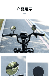 Bike Auxiliary Rearview Mirror Handlebar Mount 360 Degree Adjustable Wide Angle Cycling Mirrors
