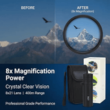 10x HD Monocular Telescope 3-Piece Set Smartphone Compatible with Phone Clip & Tripod Waterproof Pocket Scope for Hunting Camping Bird Watching Travel