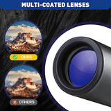 10x HD Monocular Telescope 3-Piece Set Smartphone Compatible with Phone Clip & Tripod Waterproof Pocket Scope for Hunting Camping Bird Watching Travel
