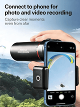 10x HD Monocular Telescope 3-Piece Set Smartphone Compatible with Phone Clip & Tripod Waterproof Pocket Scope for Hunting Camping Bird Watching Travel