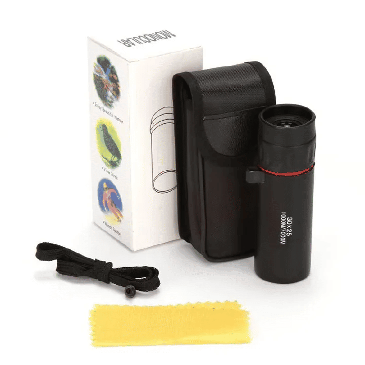 10x HD Monocular Telescope 3-Piece Set Smartphone Compatible with Phone Clip & Tripod Waterproof Pocket Scope for Hunting Camping Bird Watching Travel
