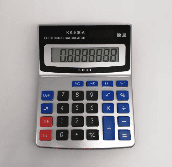 LCD Basic Calculator Solar Powered Extra Large Font Display Business Office