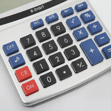 LCD Basic Calculator Solar Powered Extra Large Font Display Business Office