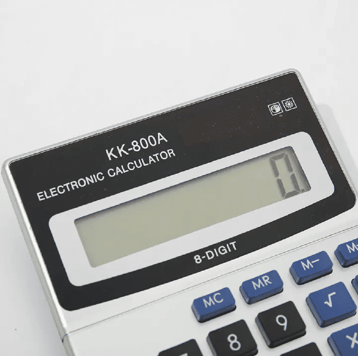 LCD Basic Calculator Solar Powered Extra Large Font Display Business Office