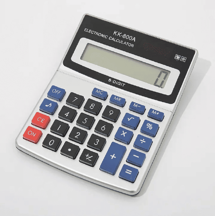 LCD Basic Calculator Solar Powered Extra Large Font Display Business Office