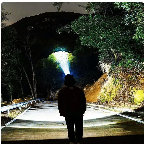 LED Headlight Strong Light USB Charging Mining Lamp for Outdoor Fishing Silver