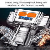 LED Headlight Strong Light USB Charging Mining Lamp for Outdoor Fishing Silver