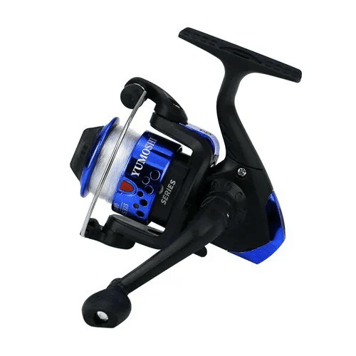 Spinning Wheel Fishing Reel 200 Fold Electroplated Sea Rod Handwheel Blue