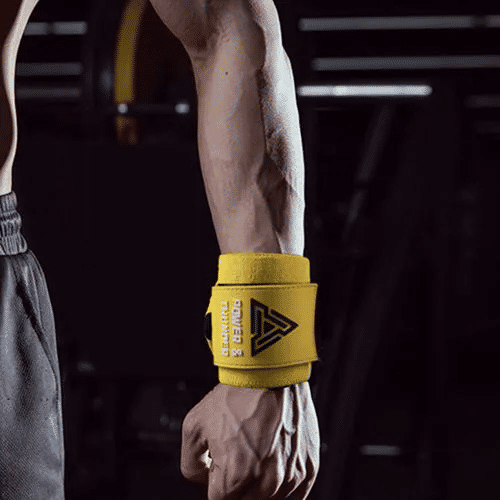 Strong Winding Pressure Bench Press Heavy Wrist Guard Fitness Support Yellow