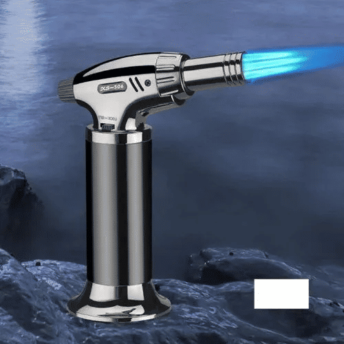 Refillable Metal High Temperature Three Flame Direct Spray Gun Welding Torch Windproof Lighter