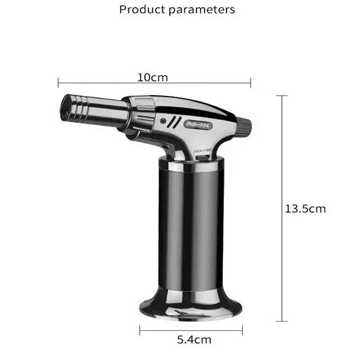 Refillable Metal High Temperature Three Flame Direct Spray Gun Welding Torch Windproof Lighter