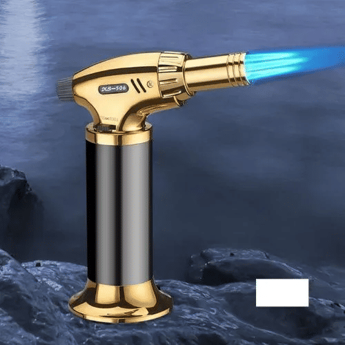 Refillable Metal High Temperature Three Flame Direct Spray Gun Welding Torch Windproof Lighter