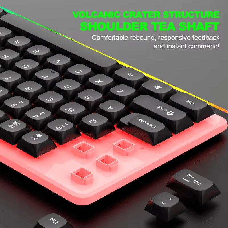 LIMEIDE GTX350 RGB Wired Gaming Keyboard & Mouse Set - Hot-Swappable