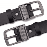 ZHJH Men's Retro PU Leather Needle Buckle Belt Casual Business Style