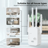 Powerful 1200Mbps Dual-Band WiFi Repeater Booster | 2.4G/5GHz Signal Extender