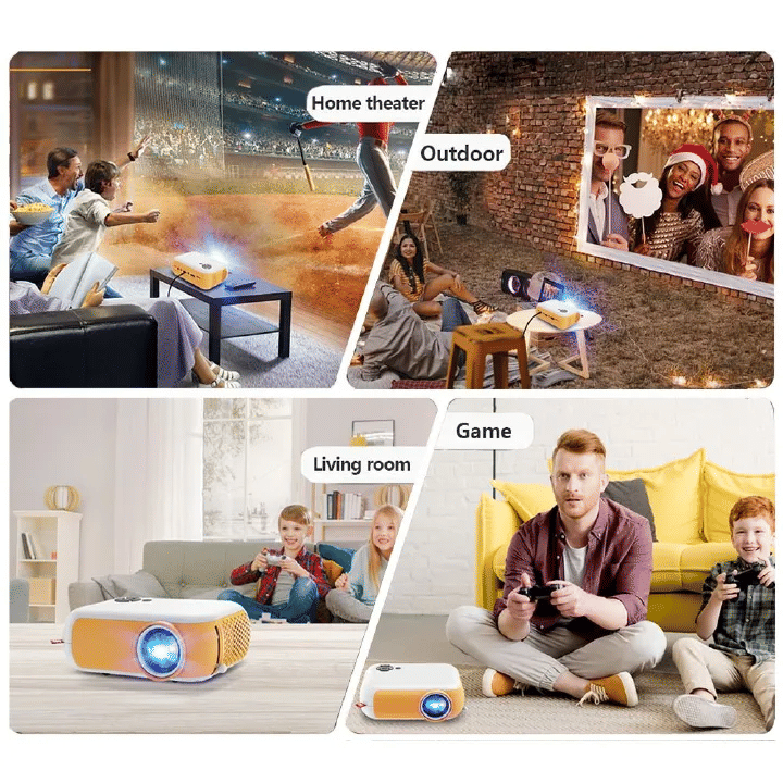 Native 1080P Portable Projector 2999-4999 Lm WiFi Bluetooth Auto Focus