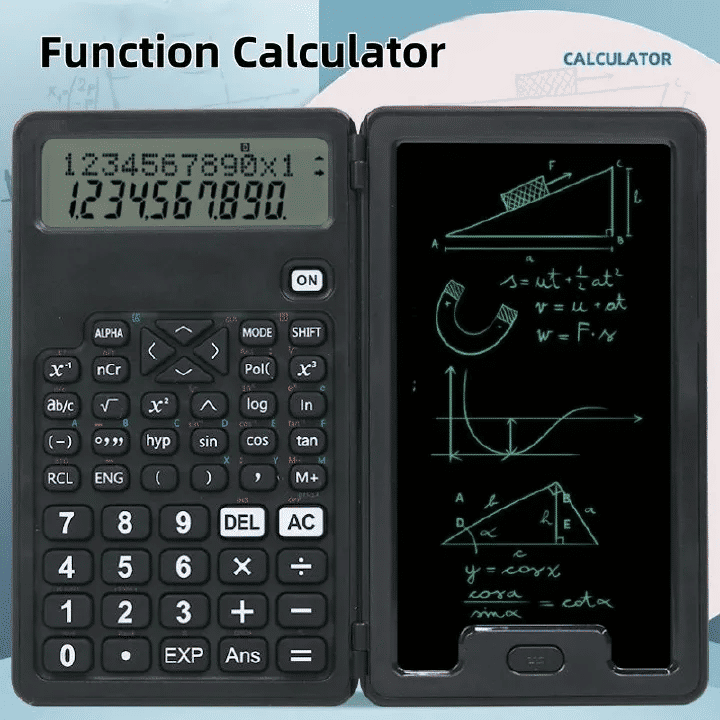 Portable Foldable Scientific Calculator 12-Digit Display 5 Inch Writing Tablet