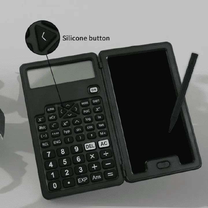 Portable Foldable Scientific Calculator 12-Digit Display 5 Inch Writing Tablet