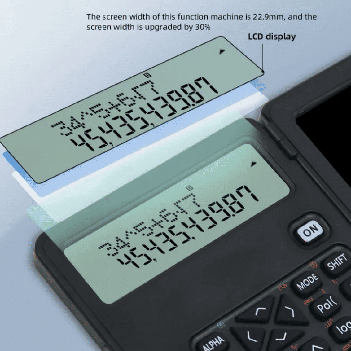 Portable Foldable Scientific Calculator 12-Digit Display 5 Inch Writing Tablet