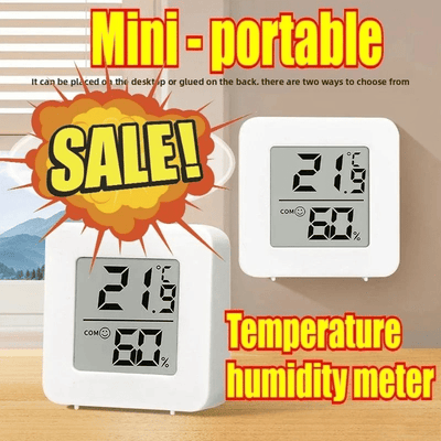 Generic Digital LCD Indoor Temperature And Humidity Monitor White