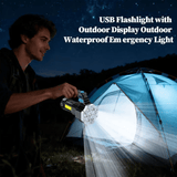 7 LED USB Rechargeable Flashlight 4 Modes Portable Outdoor Torch Camping Hiking