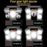 5 LED Headlamp Rechargeable Head Flashlight for Camping Hiking Fishing Hunting