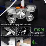 5 LED Headlamp Rechargeable Head Flashlight for Camping Hiking Fishing Hunting