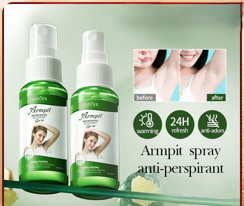 Underarm Odor Control Anti-Perspirant Spray Fragrance Sweat-Reducing 30ml