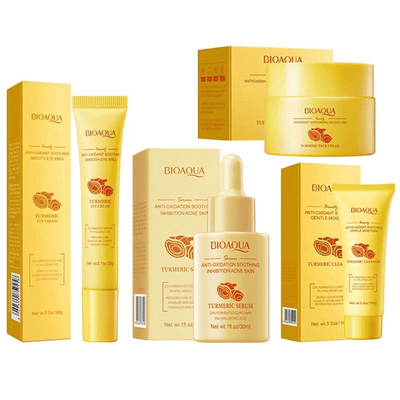 Sadoer 4-Piece Turmeric Skin Care Set Anti-Aging Moisturizing