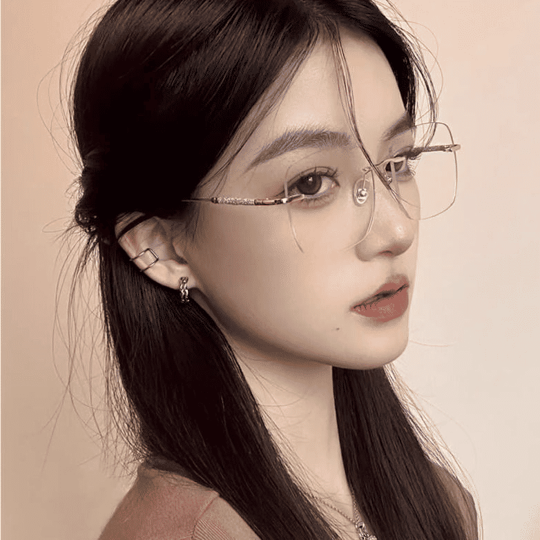 Fashion Rimless Photochromic Anti-Blue Light Computer Glasses