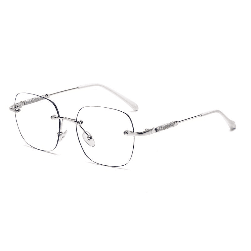 Fashion Rimless Photochromic Anti-Blue Light Computer Glasses
