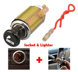 Generic 12V Cigarette Lighter Socket and Plug Replacement Assembly