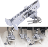 Generic 8-Hole Anti-Theft Stainless Steel Clutch Brake Pedal Lock Silver