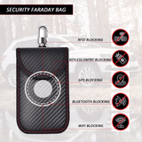 Faraday Key Fob Signal Blocker Pouch Carbon Fiber Anti-Theft Protector