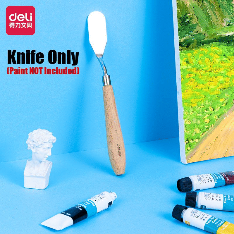 Paint Knife Art Scraper Palette Tool Wooden Handle Stainless Steel