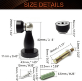 Magnetic Stainless Steel Door Stopper Brushed Black Heavy Duty