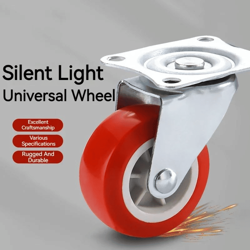 4pcs Industrial PVC Castor Wheels 1.5in Heavy Duty Swivel Plate