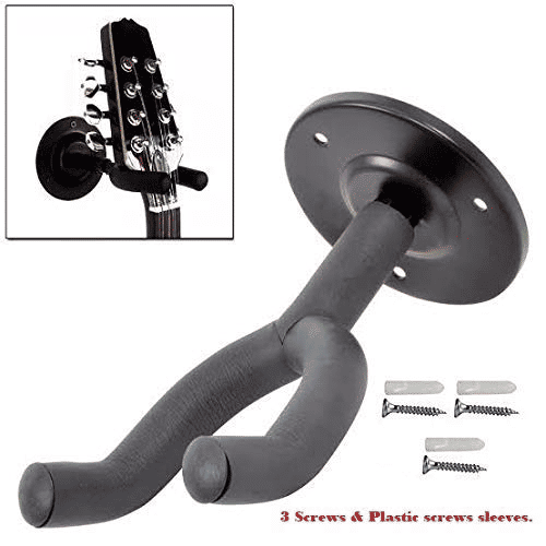 Generic Metal Wall Mount Guitar Hanger Hook with Foam Black