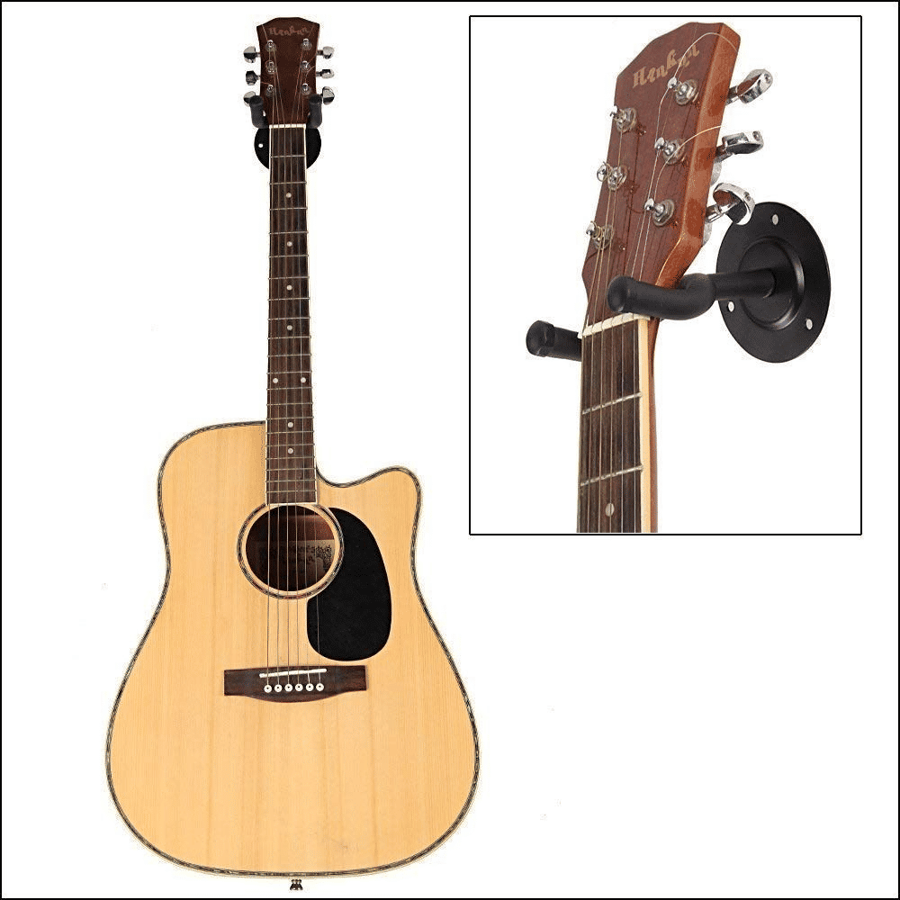 Generic Metal Wall Mount Guitar Hanger Hook with Foam Black