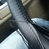 Generic DIY Faux Leather Car Steering Wheel Cover Black