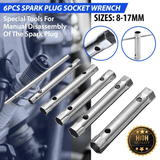 6Pcs Spark Plug Wrench Dual-Ended Plumbers Socket Spanner Set