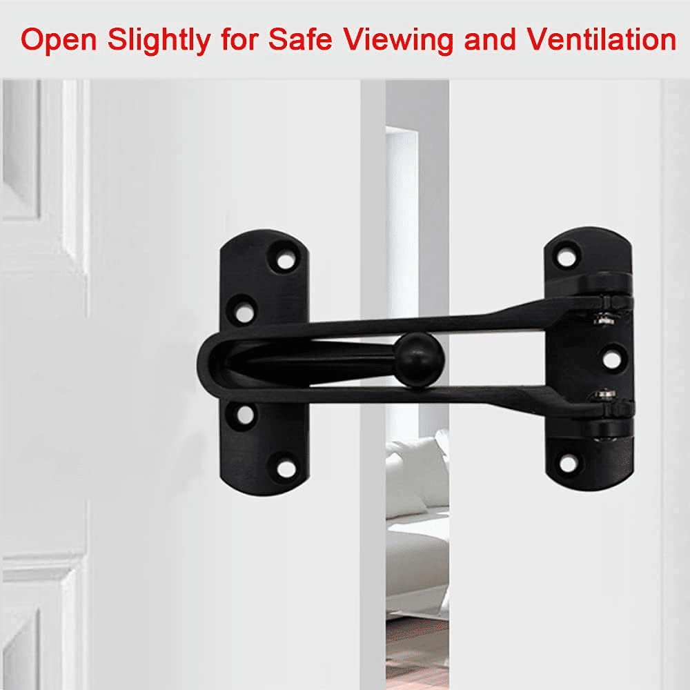 Anti-Theft Lock Buckle Door Safety Latch Matte Black