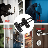 Anti-Theft Lock Buckle Door Safety Latch Matte Black